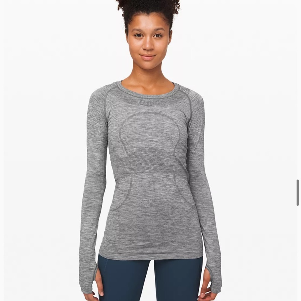 Lululemon Swiftly Tech LS Crew * Slate/White - Picture 4 of 6